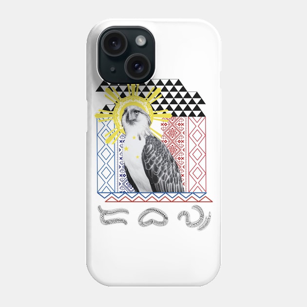 Philippine Eagle / Baybayin word Dabaw (Davao) Phone Case by Pirma Pinas