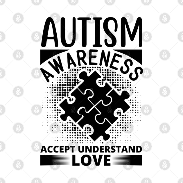 Autism awareness accept understand love by luxembourgertreatable