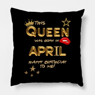 April Birthday Pillow