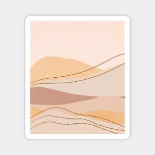 Abstract boho mountain landscape Magnet