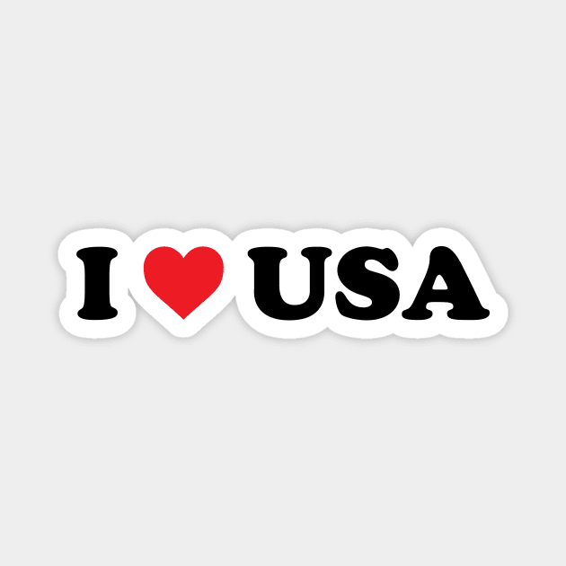 I Love USA Magnet by Novel_Designs