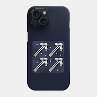 Black white arrows Phone Case