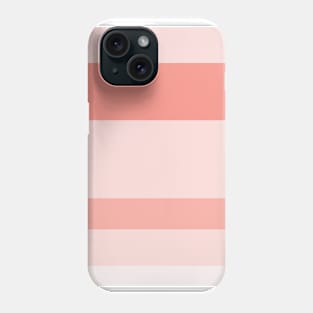 An unexampled admixture of Very Light Pink, Light Pink, Melon (Crayola) and Peachy Pink stripes. Phone Case