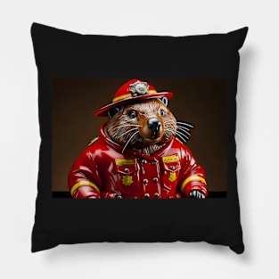 Glass Fire fighting Wombat Pillow