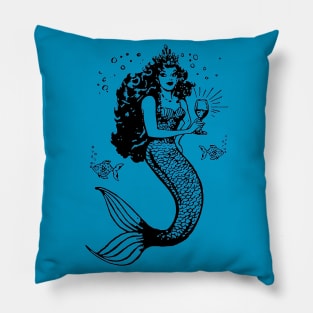 Mermaid Drinking Wine Pillow