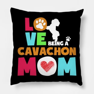 Love being a cavachon mom tshirt best cavachon Pillow