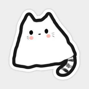 Spooky ghost cat Magnet