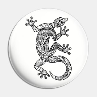 Tribal Gecko Pin