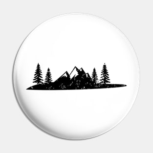 Mountains Hiking Pin