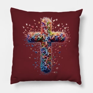 Cross of Faith by focusln Pillow