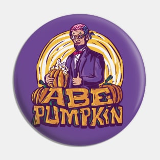 Abe Pumpkin // Funny Halloween Abe Lincoln Pin