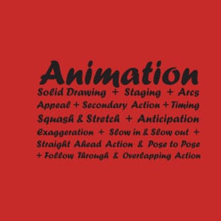 12 Principles of Animation T-Shirt