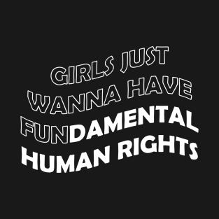 Girls Just Wanna Have Fundamental Human Rights Shirt, Fun T-Shirt, Rights Shirt, Women's Rights Shirt , Feminist Shirts, Fundamental Shirt, Retro Shirt, Version 6/6 T-Shirt