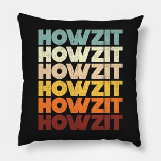 Howzit Classic South Africa Greeting Hello Pattern Pillow