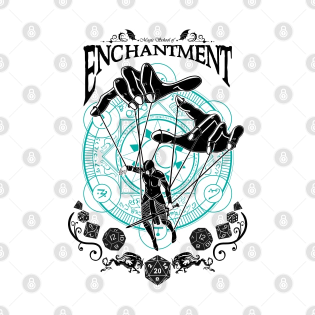 Enchantment - D&D Magic School Series: Black Text by Milmino