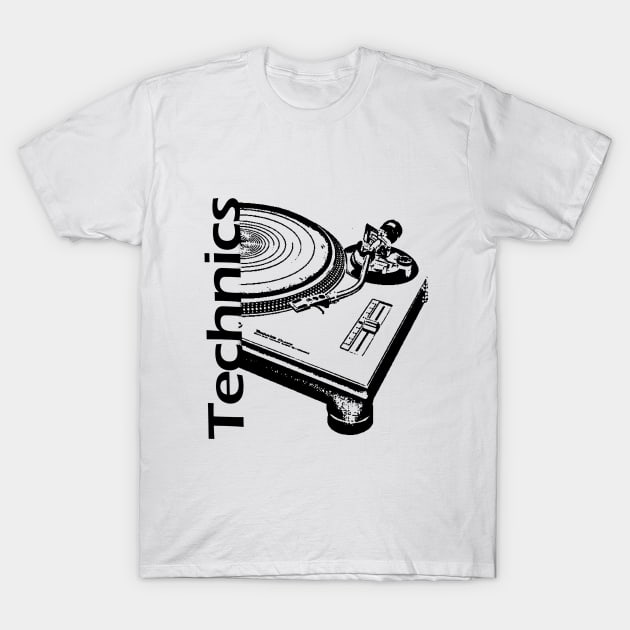 romanforfatter på en ferie Vandre Technics - Turntable - T-Shirt | TeePublic