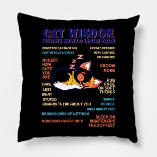 Myles Cat wisdom Brown Pillow