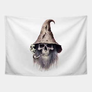 Wizard Skull - Fantasy Halloween Tapestry
