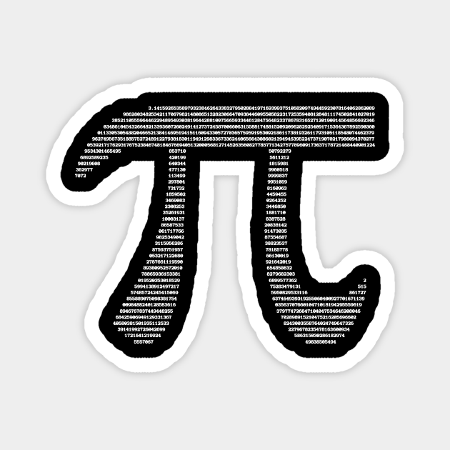 Pi Symbol with Pi Digits Irrational number math Pi Day