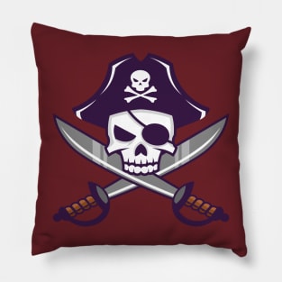 Skull with crossed sabers Pillow