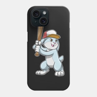 Rabbit at Baseball with Baseball bat Phone Case