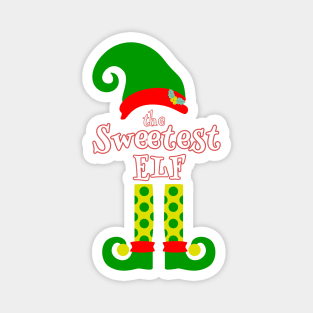 The Sweetest Elf Family Matching Christmas 2020 Gift  Magnet