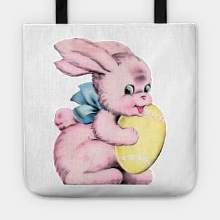 Pink Easter Bunny Rabbit Cute Adorable Egg Pastel Bow Tote