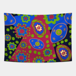 Floral pattern with leaves and flowers paisley style Tapestry
