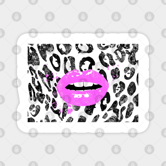 Lips, pink lips Magnet by RosaliArt