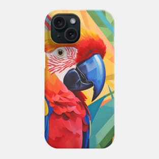 Parrot Animal Bird Portrait Colorful Painting Phone Case