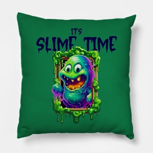 Slime Slimy Gross Halloween Ghost Pillow