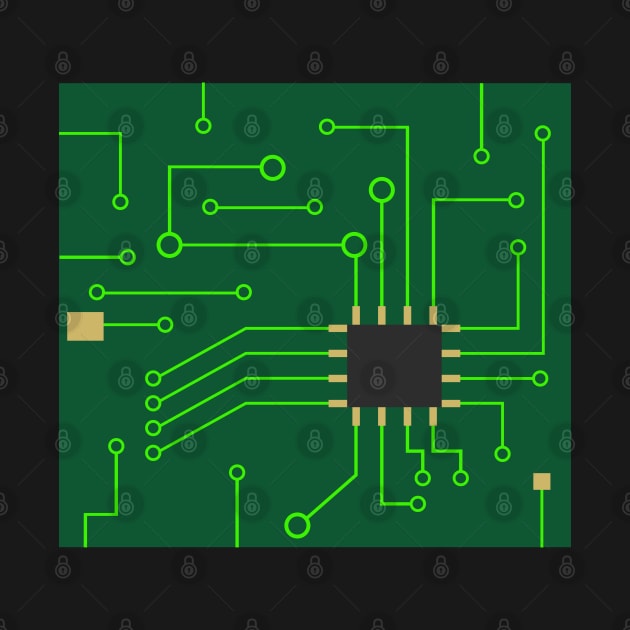 Microchip Digital Art, PCB by KookyAngie