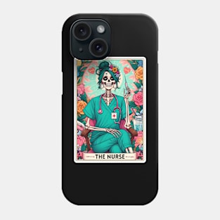 Nurse Funny Skeleton Tarot Card Phone Case