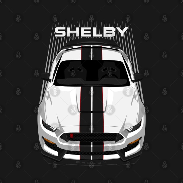 Ford Mustang Shelby GT350R 2015 - 2020 - White - Black Stripes by V8social