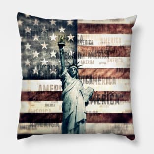 Vintage Patriotic American Liberty Pillow