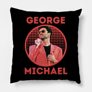 george michael || red 80s Pillow