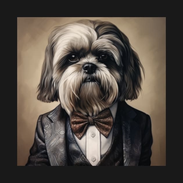 Shih Tzu Dog in Suit by Merchgard
