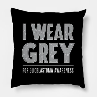 Grey Support For Glioblastoma Family Pillow