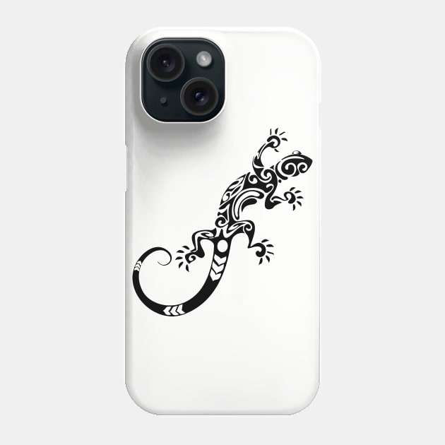 Tribal Lizard Art Phone Case by redhornet