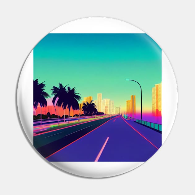 Miami Drive #2 Pin by FantasticUni-Vaporwave