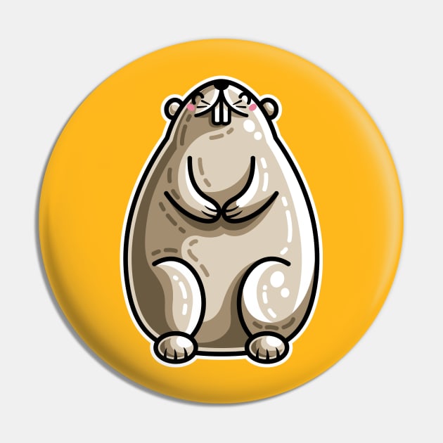 Kawaii Cute Marmot Groundhog Pin by freeves