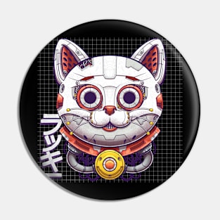 Mecha maneki-neko Pin