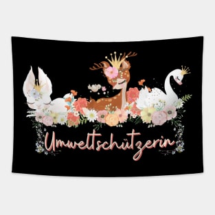 Hase Reh Schwan Umwelt Schutz Prinzessin Blumen Süß Tapestry