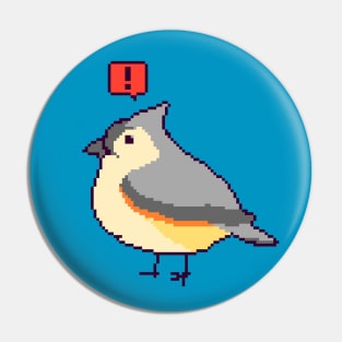 Tufted Titmouse with Exclamation Pin