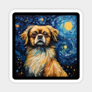 Tibetan Spaniel painting Magnet