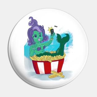 Mermaid Fish & Chips Pin