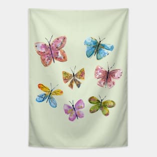 Watercolor Butterflies Tapestry