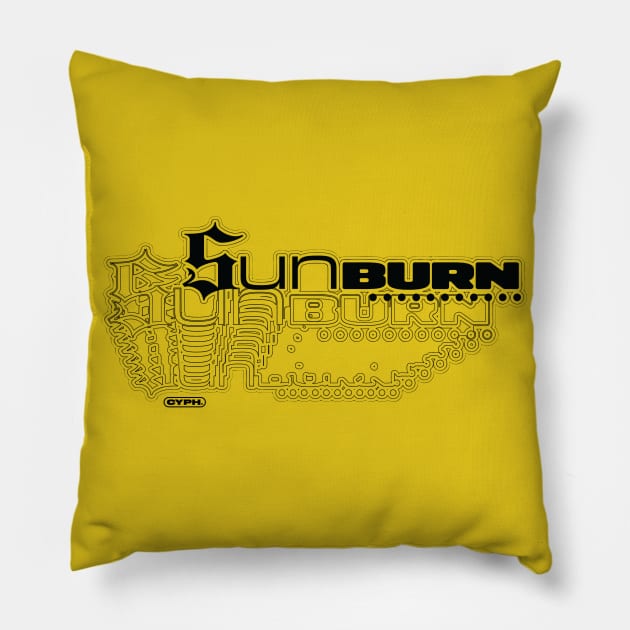 Sunburn (transparent) Pillow by CYPH-ART