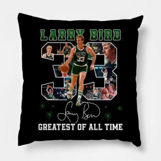 Larry Bird Legend Air Bird Basketball Signature Vintage Retro 80s 90s Bootleg Rap Style Pillow