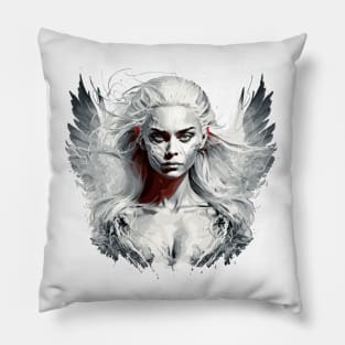 Woman Beauty Portrait Fantasy Painting Wild Life Adventure Pillow